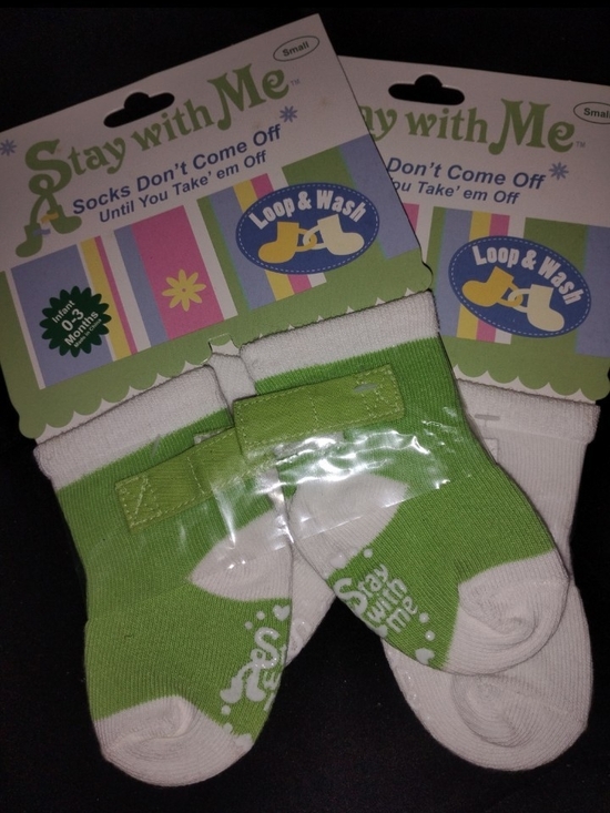 None Other - Set Of Stay w/ Me Infant Socks - Loop & Wash
